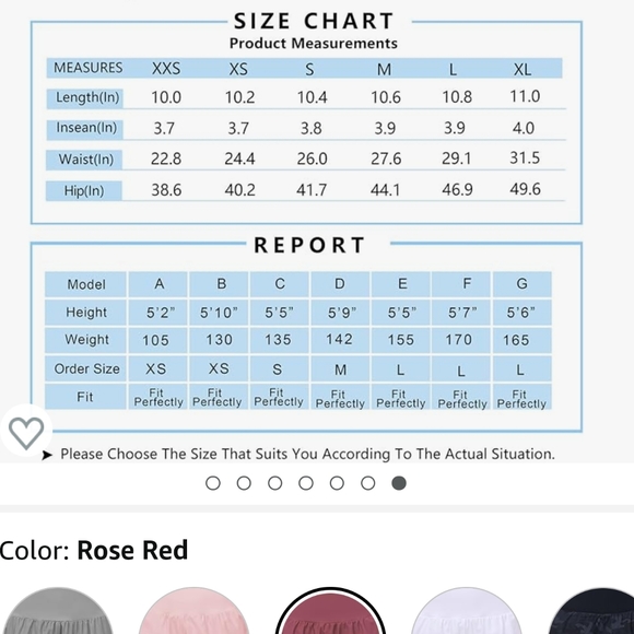 *2/$15* NWOT Rose Red High Waisted The Gym People Gym Shorts with Mesh Liner - Picture 5 of 9